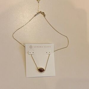 Kendra Scott Gold Football Necklace